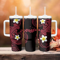 Aloha Hammerhead Shark Tumbler With Handle Feverish Pink Hawaiian Kakau Tribal Tattoo LT9 - Polynesian Pride