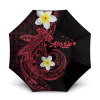 Aloha Hammerhead Shark Umbrella Feverish Pink Hawaiian Kakau Tribal Tattoo LT9 One Size Folded 11.42 inch Opened Diameter 37.4 inch Pink - Polynesian Pride