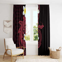 Aloha Hammerhead Shark Window Curtain Feverish Pink Hawaiian Kakau Tribal Tattoo LT9 - Polynesian Pride