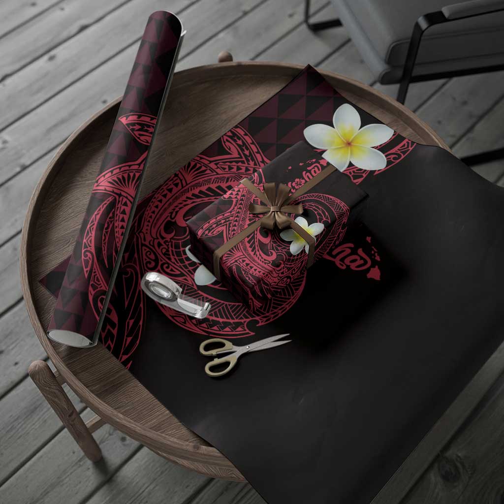 Aloha Hammerhead Shark Wrapping Paper Feverish Pink Hawaiian Kakau Tribal Tattoo LT9 - Polynesian Pride