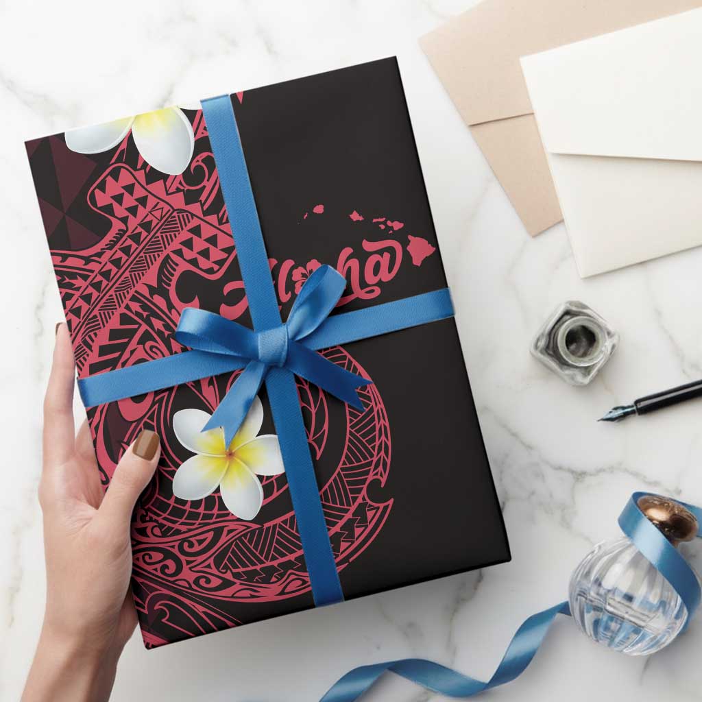 Aloha Hammerhead Shark Wrapping Paper Feverish Pink Hawaiian Kakau Tribal Tattoo LT9 - Polynesian Pride