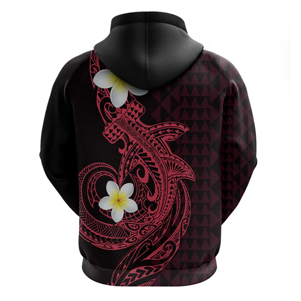 Aloha Hammerhead Shark Zip Hoodie Feverish Pink Hawaiian Kakau Tribal Tattoo LT9 - Polynesian Pride