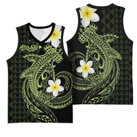 Aloha Hammerhead Shark Basketball Jersey Lime Rickey Hawaiian Kakau Tribal Tattoo LT9 - Polynesian Pride
