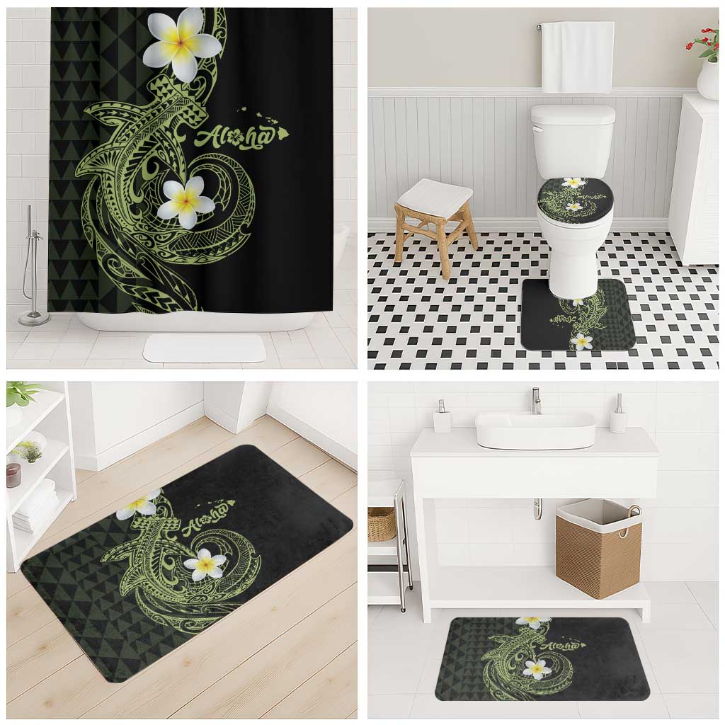 Aloha Hammerhead Shark Bathroom Set Lime Rickey Hawaiian Kakau Tribal Tattoo LT9 - Polynesian Pride