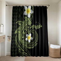 Aloha Hammerhead Shark Bathroom Set Lime Rickey Hawaiian Kakau Tribal Tattoo LT9 Shower Curtain Only Lime - Polynesian Pride