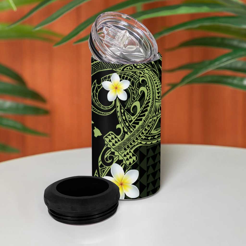 Aloha Hammerhead Shark 4 in 1 Can Cooler Tumbler Lime Rickey Hawaiian Kakau Tribal Tattoo LT9 - Polynesian Pride