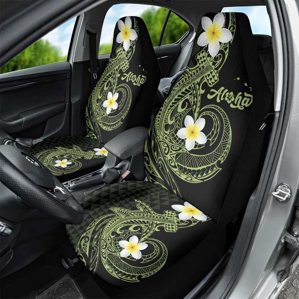 Aloha Hammerhead Shark Car Seat Cover Lime Rickey Hawaiian Kakau Tribal Tattoo LT9 - Polynesian Pride