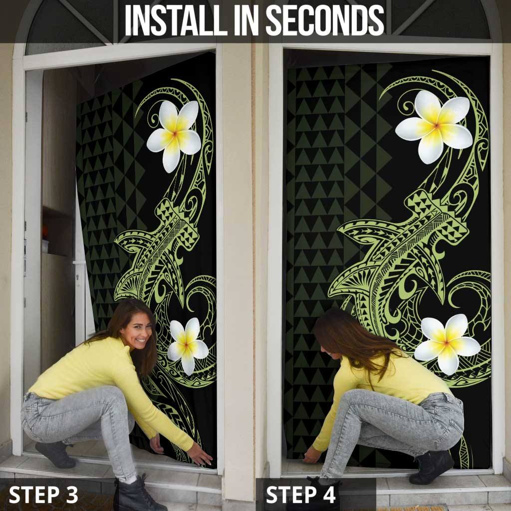 Aloha Hammerhead Shark Door Cover Lime Rickey Hawaiian Kakau Tribal Tattoo LT9 - Polynesian Pride