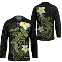 Aloha Hammerhead Shark Hockey Jersey Lime Rickey Hawaiian Kakau Tribal Tattoo LT9 - Polynesian Pride