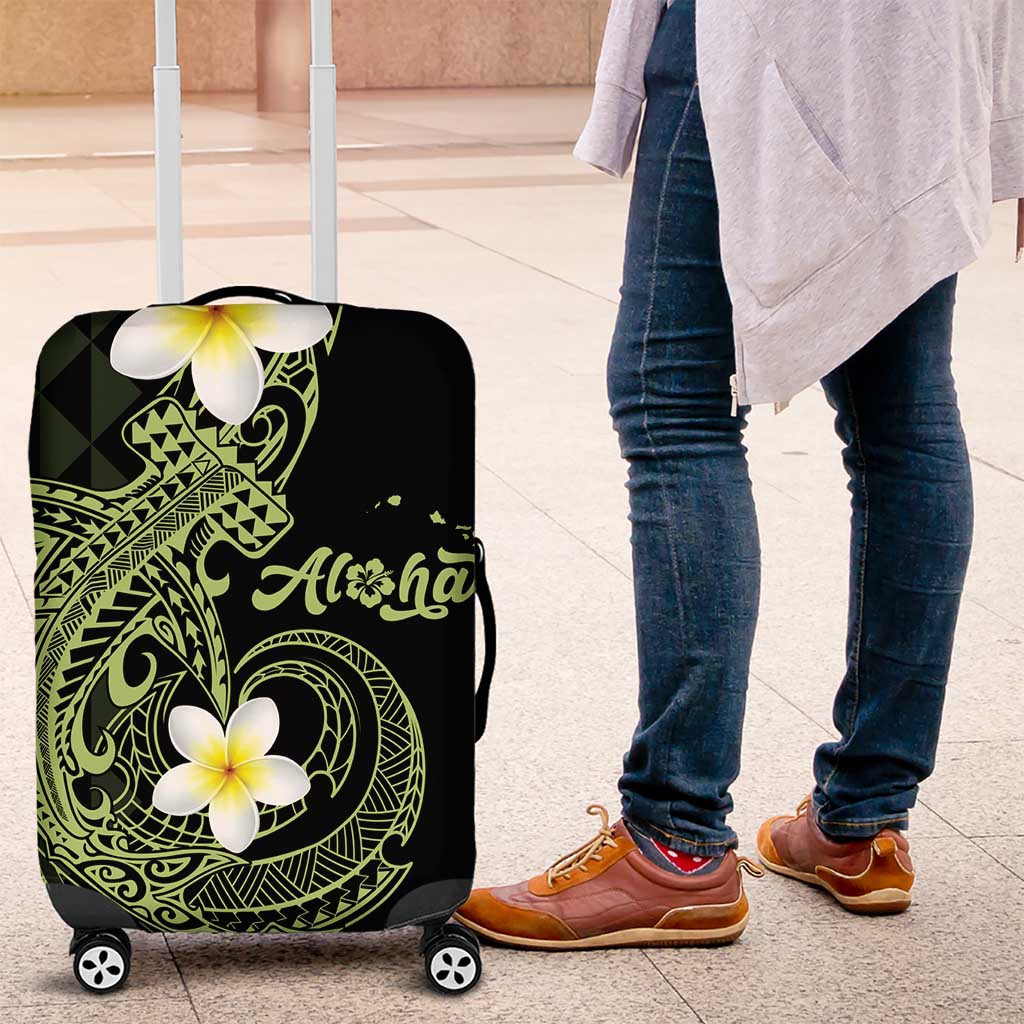 Aloha Hammerhead Shark Luggage Cover Lime Rickey Hawaiian Kakau Tribal Tattoo LT9 Lime - Polynesian Pride