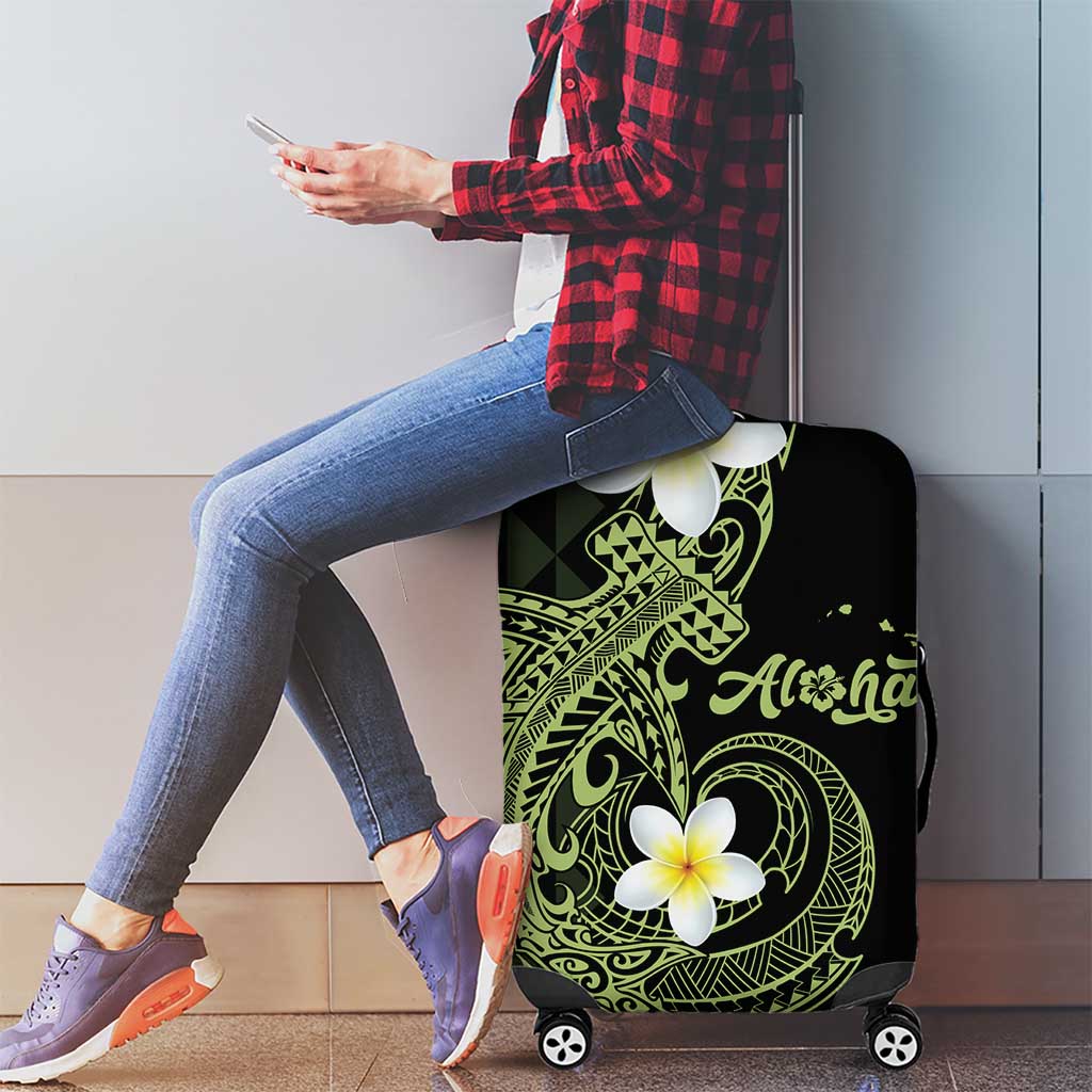 Aloha Hammerhead Shark Luggage Cover Lime Rickey Hawaiian Kakau Tribal Tattoo LT9 - Polynesian Pride