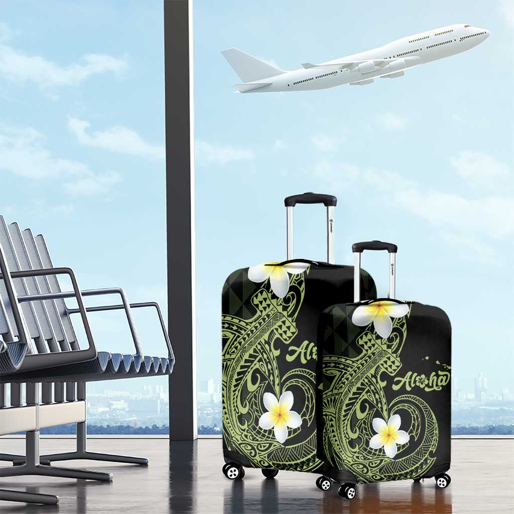 Aloha Hammerhead Shark Luggage Cover Lime Rickey Hawaiian Kakau Tribal Tattoo LT9 - Polynesian Pride