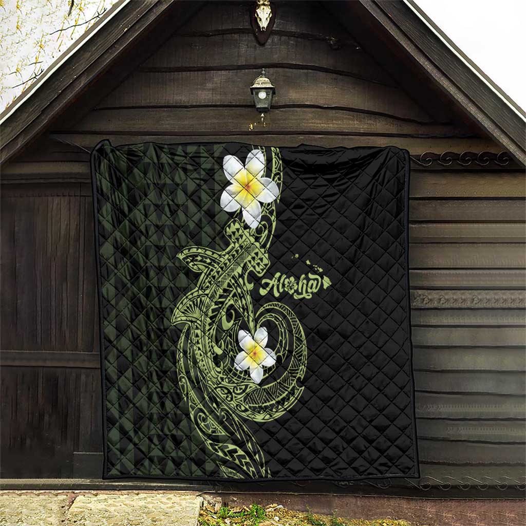 Aloha Hammerhead Shark Quilt Lime Rickey Hawaiian Kakau Tribal Tattoo