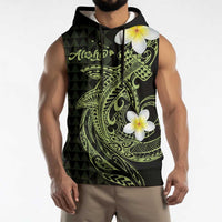 Aloha Hammerhead Shark Sleeveless Hoodie Lime Rickey Hawaiian Kakau Tribal Tattoo LT9 - Polynesian Pride