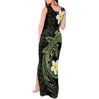 Aloha Hammerhead Shark Tank Maxi Dress Lime Rickey Hawaiian Kakau Tribal Tattoo LT9 - Polynesian Pride
