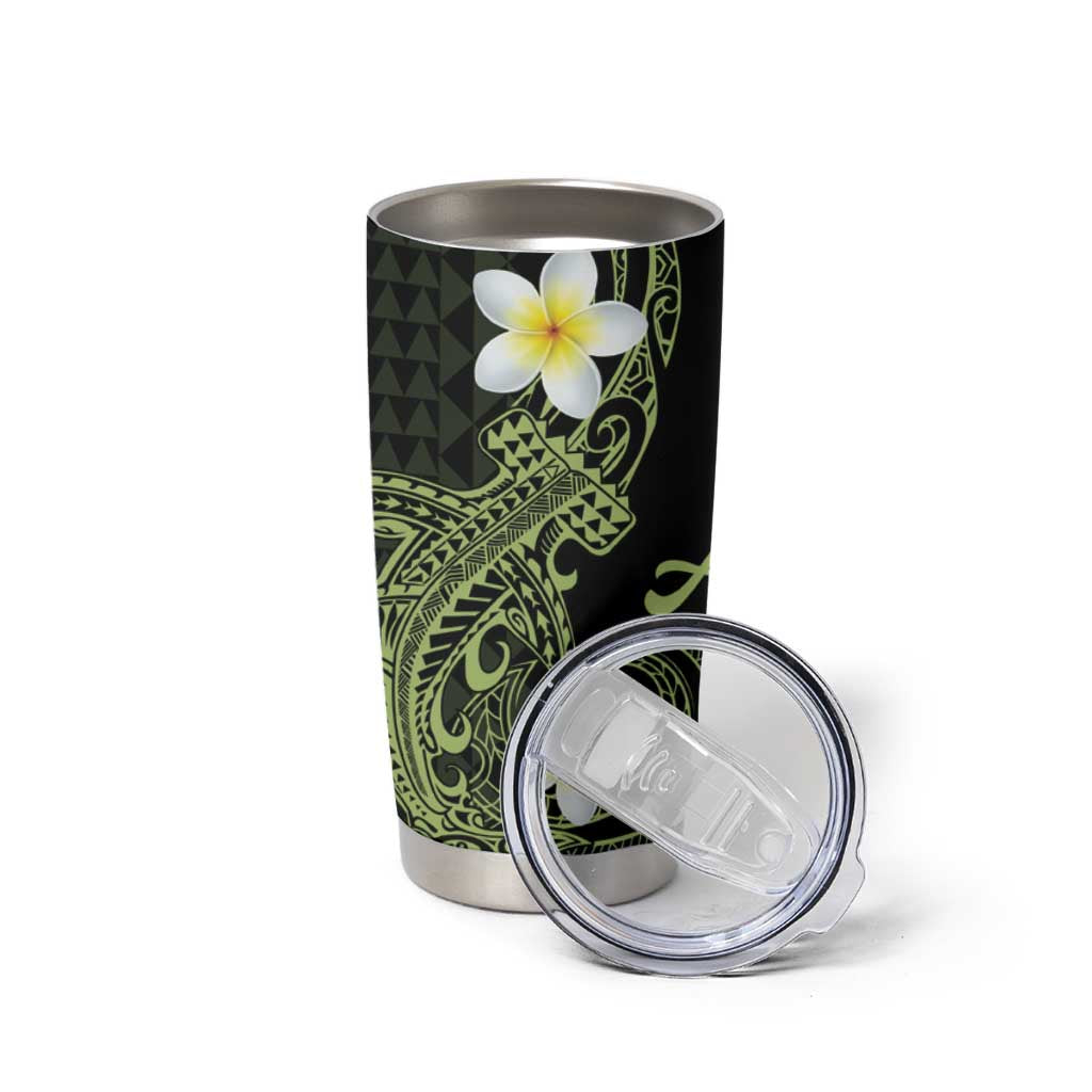 Aloha Hammerhead Shark Tumbler Cup Lime Rickey Hawaiian Kakau Tribal Tattoo LT9 - Polynesian Pride