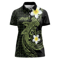 Aloha Hammerhead Shark Women Polo Shirt Lime Rickey Hawaiian Kakau Tribal Tattoo LT9 Female Lime - Polynesian Pride