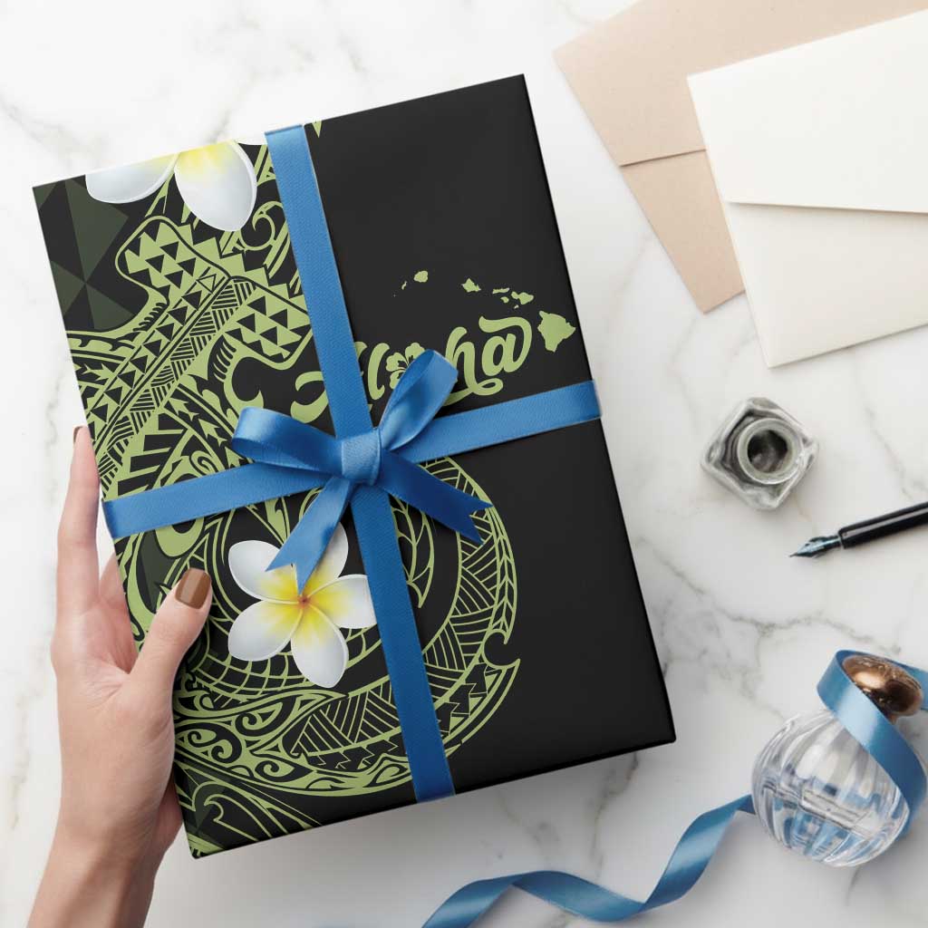 Aloha Hammerhead Shark Wrapping Paper Lime Rickey Hawaiian Kakau Tribal Tattoo - Polynesian Pride