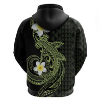 Aloha Hammerhead Shark Zip Hoodie Lime Rickey Hawaiian Kakau Tribal Tattoo LT9 - Polynesian Pride