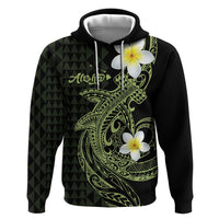 Aloha Hammerhead Shark Zip Hoodie Lime Rickey Hawaiian Kakau Tribal Tattoo LT9 Pullover Hoodie Lime - Polynesian Pride
