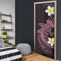 Aloha Hammerhead Shark Door Cover Vivacious Pink Hawaiian Kakau Tribal Tattoo LT9 - Polynesian Pride