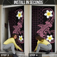 Aloha Hammerhead Shark Door Cover Vivacious Pink Hawaiian Kakau Tribal Tattoo LT9 - Polynesian Pride