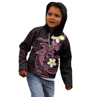 Aloha Hammerhead Shark Kid Hoodie Vivacious Pink Hawaiian Kakau Tribal Tattoo LT9 - Polynesian Pride