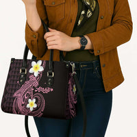 Aloha Hammerhead Shark Leather Bag Vivacious Pink Hawaiian Kakau Tribal Tattoo - Polynesian Pride