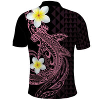 Aloha Hammerhead Shark Polo Shirt Vivacious Pink Hawaiian Kakau Tribal Tattoo LT9 - Polynesian Pride