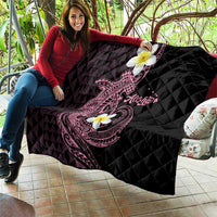 Aloha Hammerhead Shark Quilt Vivacious Pink Hawaiian Kakau Tribal Tattoo