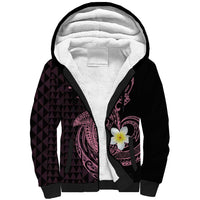 Aloha Hammerhead Shark Sherpa Hoodie Vivacious Pink Hawaiian Kakau Tribal Tattoo LT9 Unisex Pink - Polynesian Pride