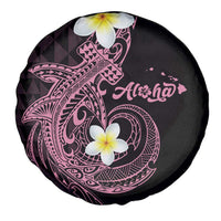 Aloha Hammerhead Shark Spare Tire Cover Vivacious Pink Hawaiian Kakau Tribal Tattoo LT9 - Polynesian Pride