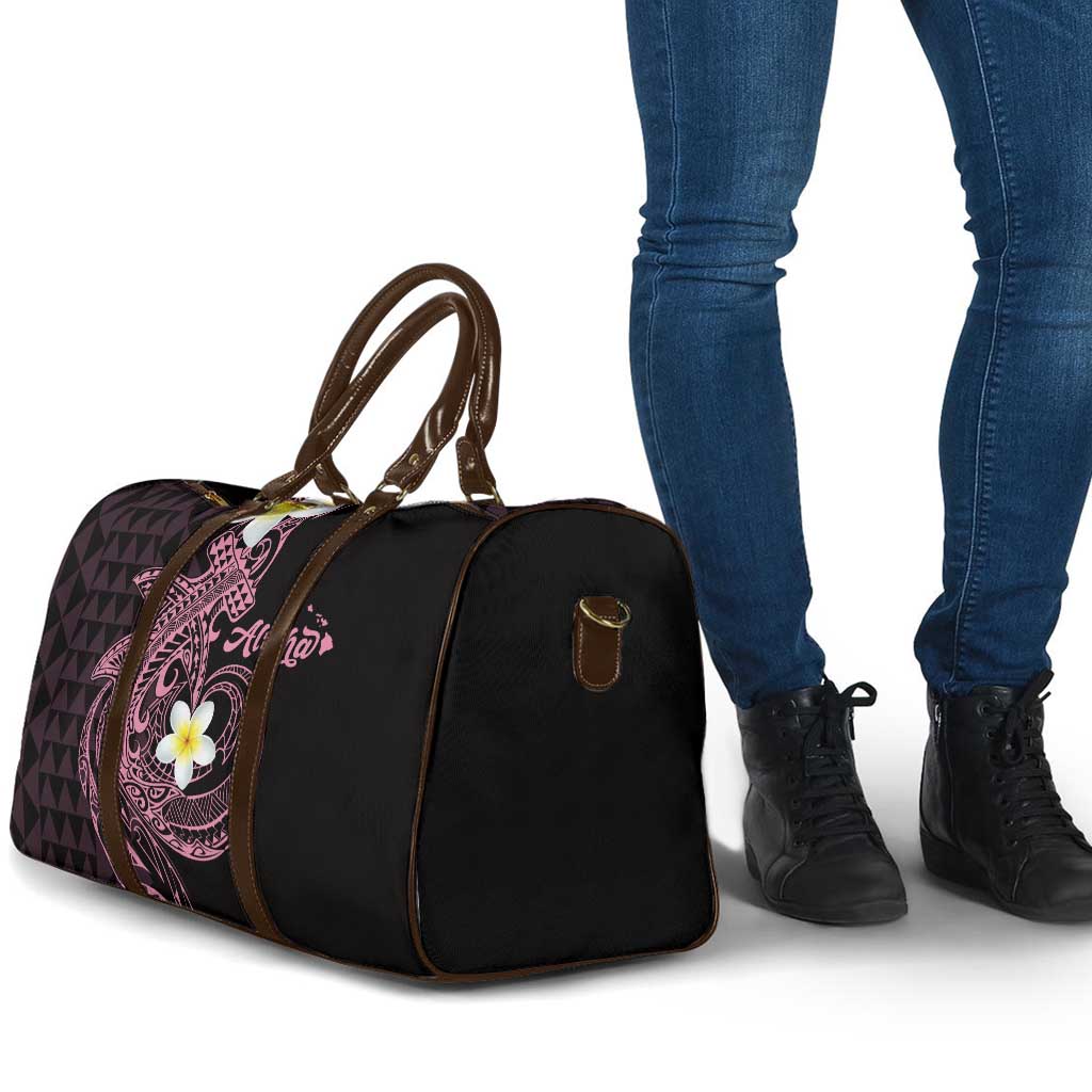 Aloha Hammerhead Shark Travel Bag Vivacious Pink Hawaiian Kakau Tribal Tattoo LT9 - Polynesian Pride