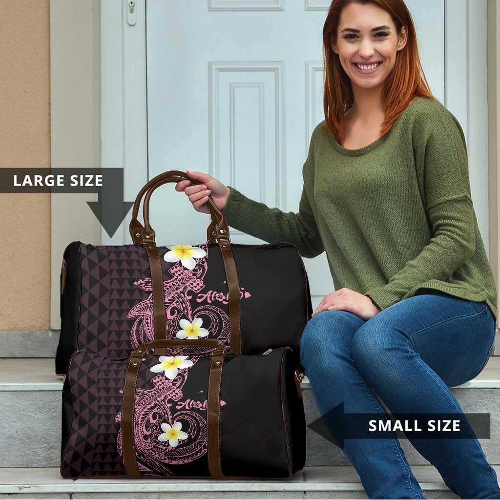 Aloha Hammerhead Shark Travel Bag Vivacious Pink Hawaiian Kakau Tribal Tattoo LT9 - Polynesian Pride