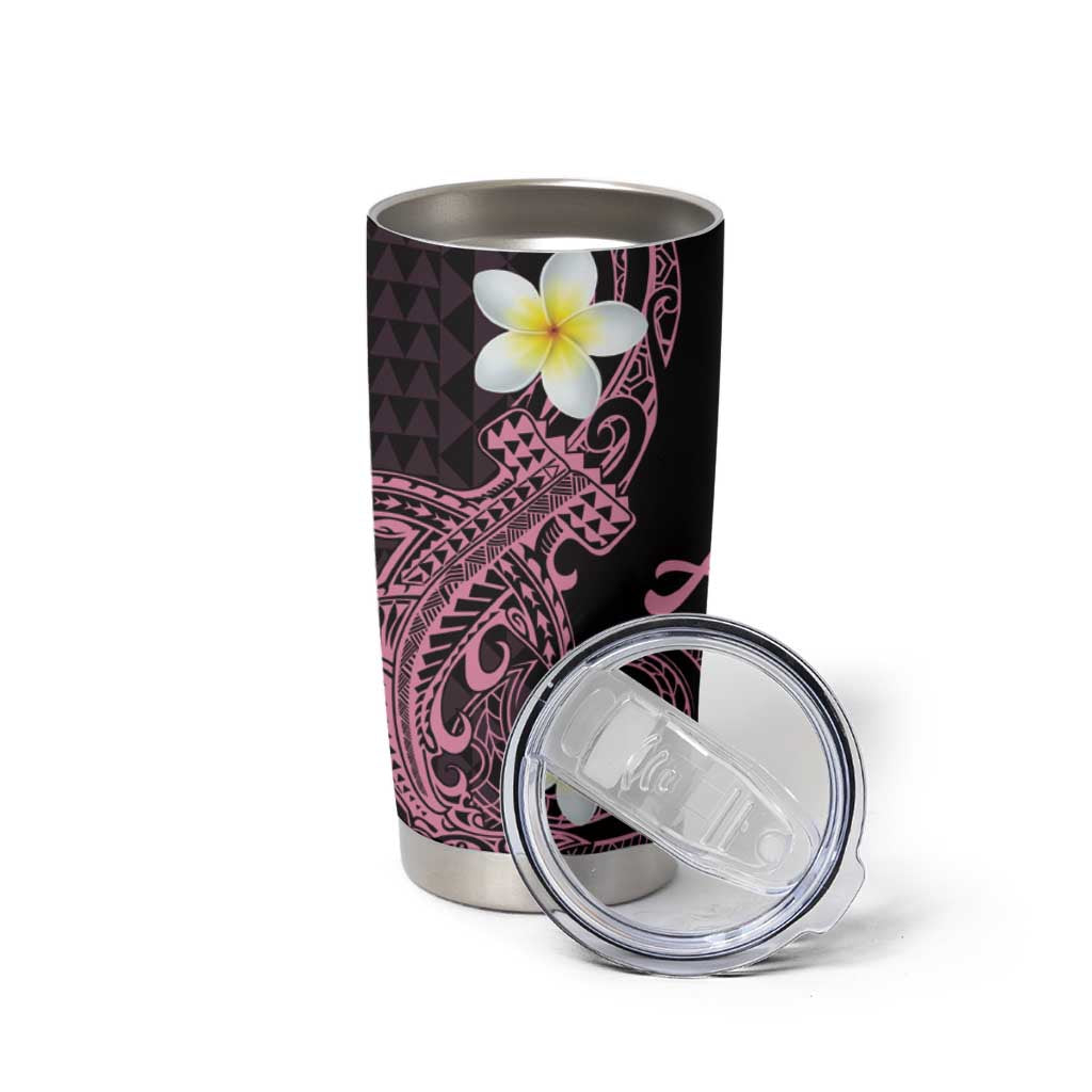 Aloha Hammerhead Shark Tumbler Cup Vivacious Pink Hawaiian Kakau Tribal Tattoo LT9 - Polynesian Pride