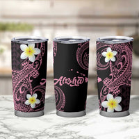 Aloha Hammerhead Shark Tumbler Cup Vivacious Pink Hawaiian Kakau Tribal Tattoo LT9 - Polynesian Pride