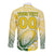 (Custom Text And Number) The Kuki's Cook Islands Rugby Long Sleeve Button Shirt Be Unique Vibe White LT9 - Polynesian Pride