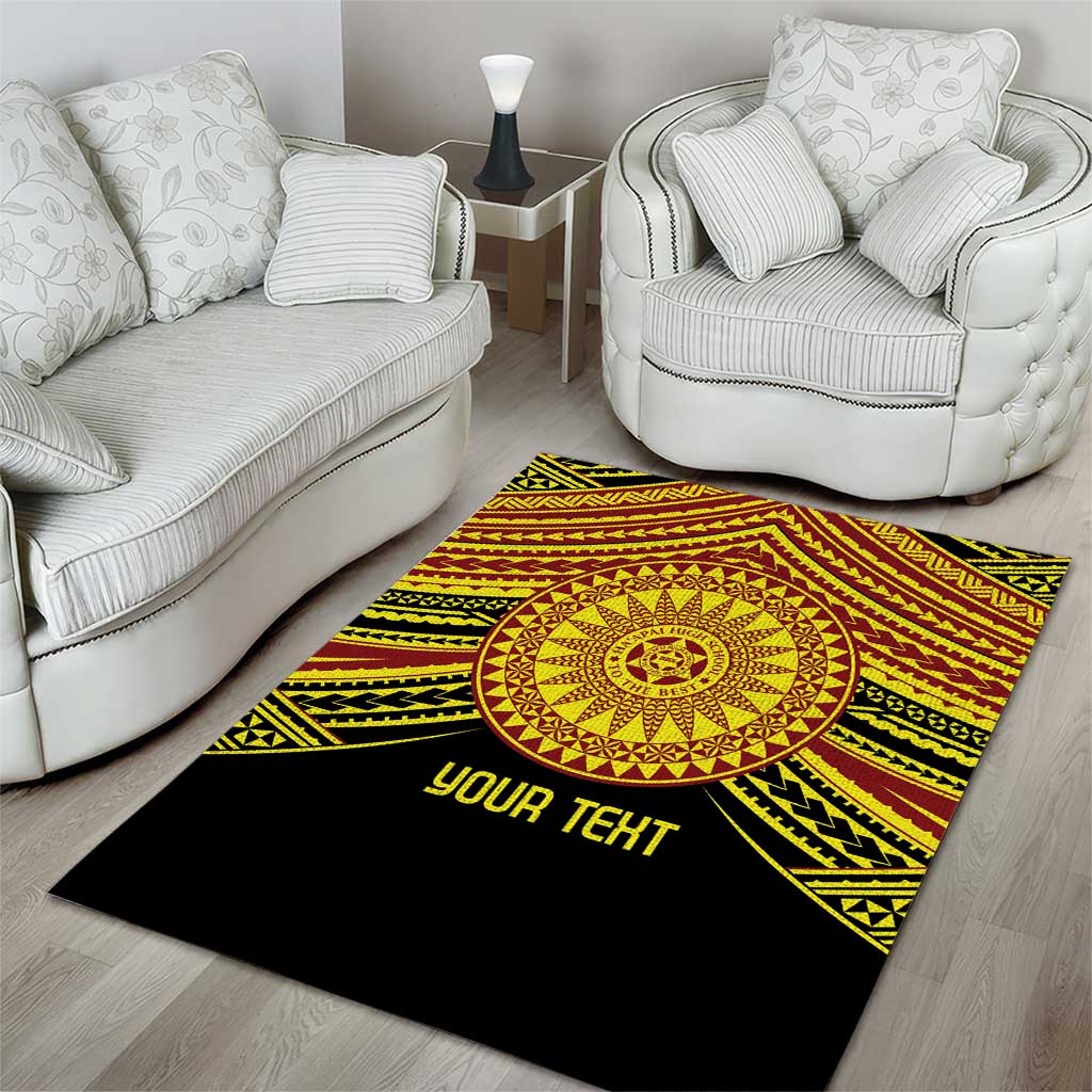 Personalised Tonga Ha apai High School Area Rug Ngatu Fonulei Pattern