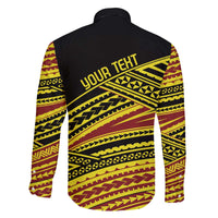 Personalised Tonga Ha apai High School Family Matching Off The Shoulder Long Sleeve Dress and Hawaiian Shirt Ngatu Fonulei Pattern