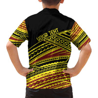 Personalised Tonga Ha apai High School Family Matching Off Shoulder Maxi Dress and Hawaiian Shirt Ngatu Fonulei Pattern LT9 - Polynesian Pride