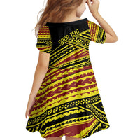 Personalised Tonga Ha apai High School Family Matching Off Shoulder Short Dress and Hawaiian Shirt Ngatu Fonulei Pattern LT9 - Polynesian Pride