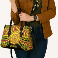 Personalised Tonga Ha apai High School Leather Bag Ngatu Fonulei Pattern - Polynesian Pride