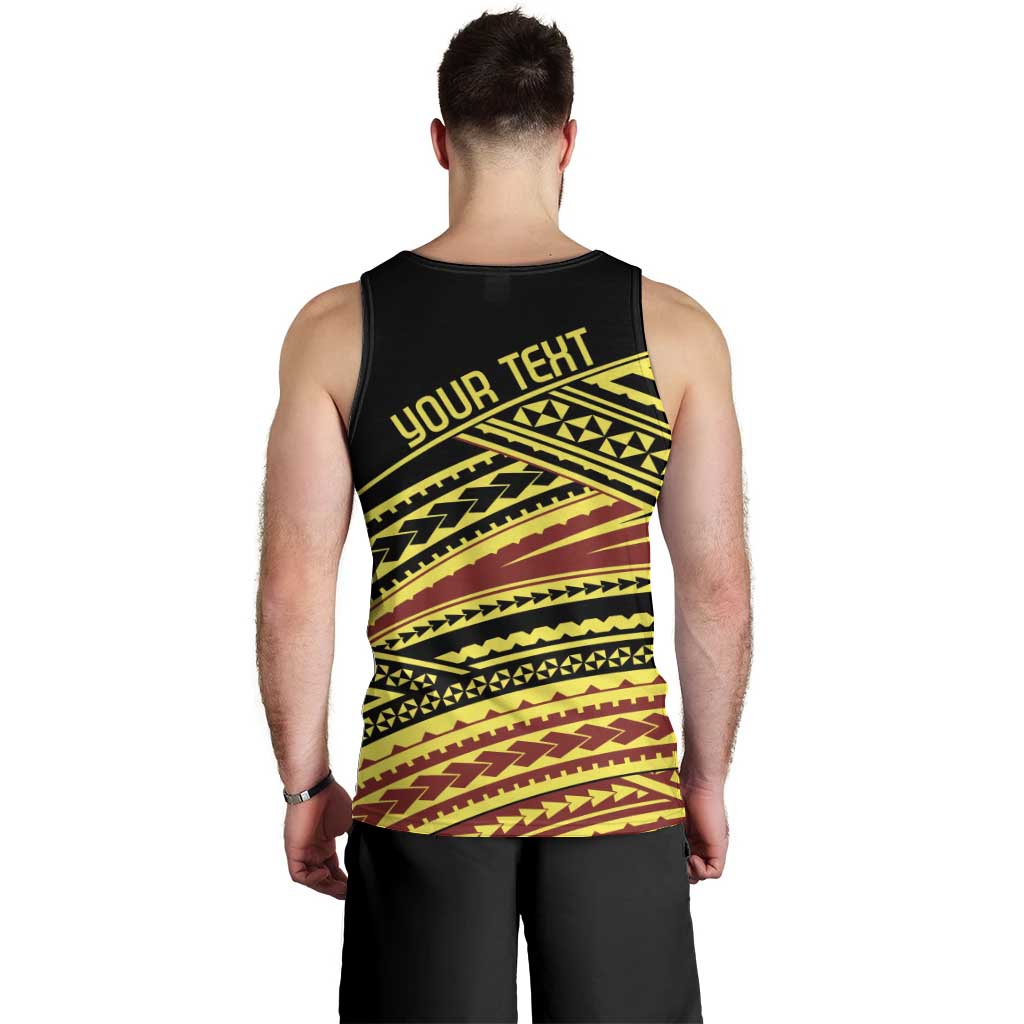 Personalised Tonga Ha apai High School Men Tank Top Ngatu Fonulei Pattern LT9 - Polynesian Pride