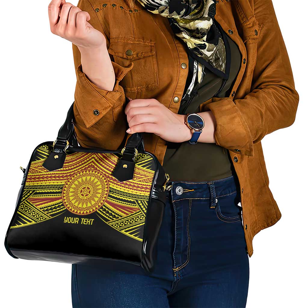 Personalised Tonga Ha apai High School Shoulder Handbag Ngatu Fonulei Pattern