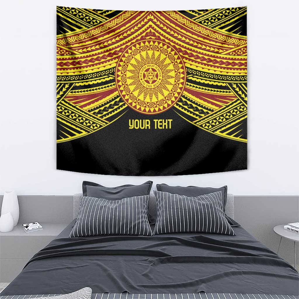 Personalised Tonga Ha apai High School Tapestry Ngatu Fonulei Pattern LT9 - Polynesian Pride