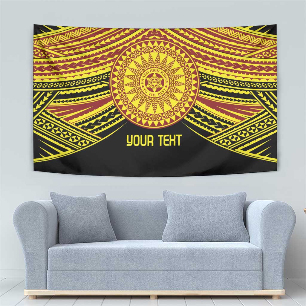 Personalised Tonga Ha apai High School Tapestry Ngatu Fonulei Pattern LT9 - Polynesian Pride