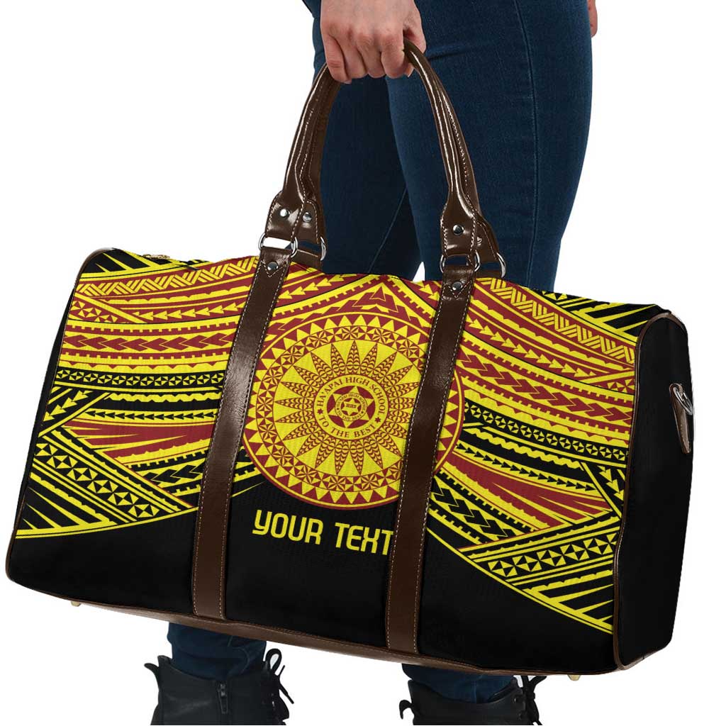 Personalised Tonga Ha apai High School Travel Bag Ngatu Fonulei Pattern LT9 - Polynesian Pride