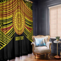 Personalised Tonga Ha apai High School Window Curtain Ngatu Fonulei Pattern LT9 - Polynesian Pride