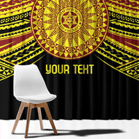 Personalised Tonga Ha apai High School Window Curtain Ngatu Fonulei Pattern LT9 - Polynesian Pride