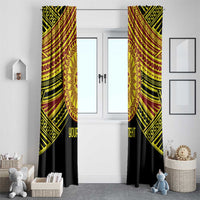 Personalised Tonga Ha apai High School Window Curtain Ngatu Fonulei Pattern LT9 - Polynesian Pride